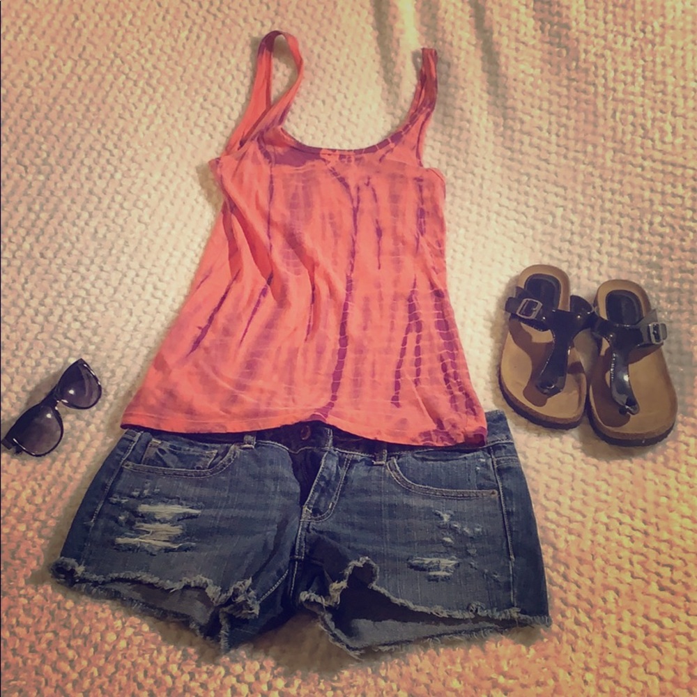 American Eagle distressed jean shorts